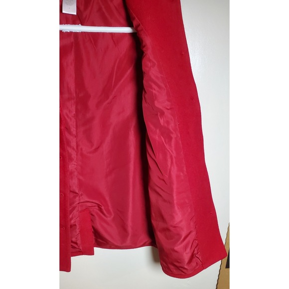 Janie and Jack Girls Holiday Red Melton Wool Blend Dress Coat‎ Toddler Size 6 - Picture 8 of 10